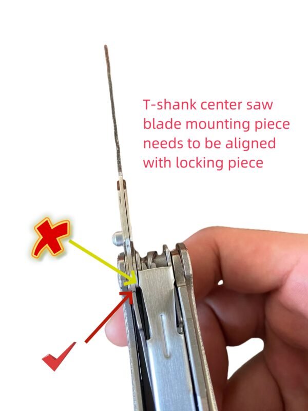 Stainless steel Saw T-Shank Holder with Thumb Grip Saw Extender for Leatherman Free P2 P4 ARC DIY Accessories
