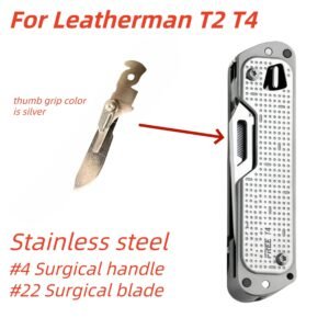For Leatherman T2 T4 Main knife Scalpel Handle with Thumb Grip Easy Open Fit Surgical #22 Blade Accessories