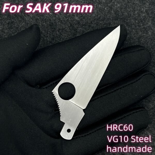 VG10 Steel Like Spyderco Replacement Large Blade For Handmade For 91mm Victorinox Swiss Army Knife SAK Folding Knife DIY Accessories