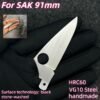 Custom Order: Black Stone-washed VG10 Steel Like Spyderco Replacement Large Blade For Handmade For 91mm Victorinox Swiss Army Knife SAK Folding Knife DIY Accessories