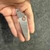 CustomOrder_Damascus Steel Replacement Blade with non-slip groove Like Spyderco For Handmade For 91mm Victorinox Swiss Army Knife SAK Folding Knife DIY Accessories