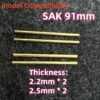 4pcs 2.2mm and 2.5mm H62 Copper Rod Rivet For 91mm Victorinox Swiss Army Knife SAK DIY Accessories