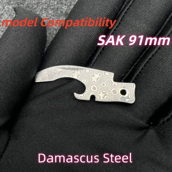 Damascus Steel Bottle Opener with screwdriver Replacement Small Blade For 91mm Victorinox SAK-NiceToolHome