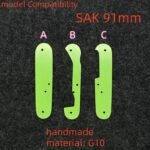 1 Pcs G10 Liners Lining Clamping Plate Partition Green Color For 91mm Victorinox Swiss Army Knife SAK DIY Accessories