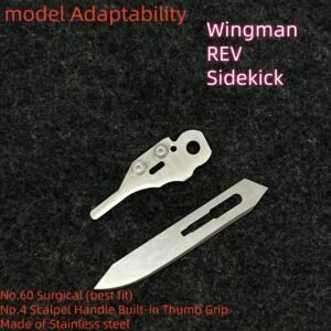 Scalpel Handle with Thumb Grip Easy Open Fits Surgical Blades #60 Replace Main blade For Leatherman Wingman REV Sidekick