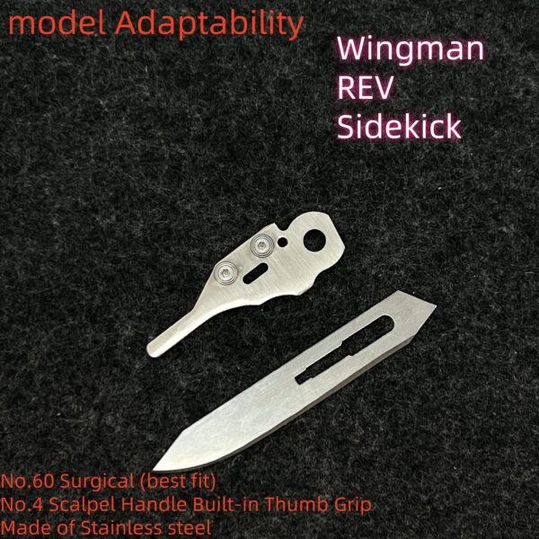 Scalpel Handle with Thumb Grip Easy Open Fits Surgical Blades #60 Replace Main blade For Leatherman Wingman REV Sidekick