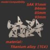 1 Pcs Stonewashed Titanium Alloy TC4 Keychain Part Attachment For 84mm 85mm 91mm 93mm Victorinox Swiss Army Knife SAK DIY Accessories