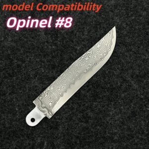 VG10 Core Damascus Steel Replaceable Blade with Handmade For Opinel No.8 #8 Folding Knife DIY Accessories