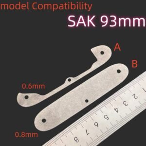 TC4 Titanium Alloy Stonewashed Liner For 93mm Victorinox SAK-NiceToolHome