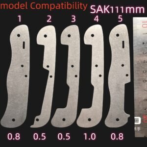 1 Pcs TC4 Titanium alloy Liners Lining Clamping Plate Partition For 111mm Victorinox Swiss Army Knife SAK DIY Accessories