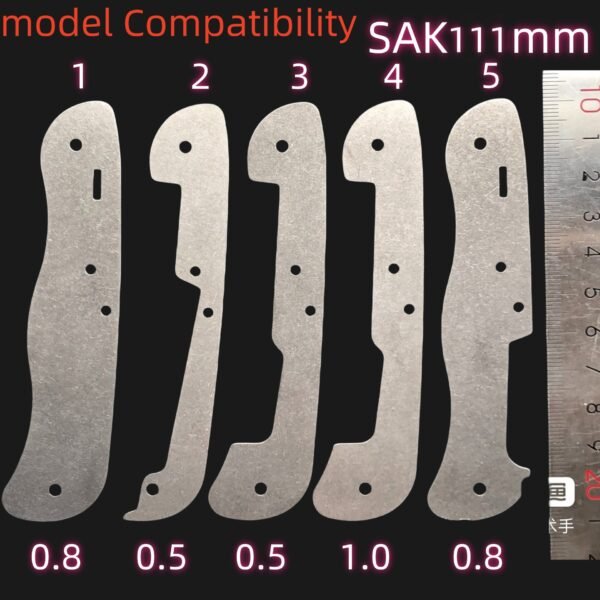 1 Pcs TC4 Titanium alloy Liners Lining Clamping Plate Partition For 111mm Victorinox Swiss Army Knife SAK DIY Accessories