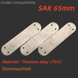 1 Pcs TC4 Titanium alloy Liners Lining Clamping Plate Partition For 65MM Victorinox Swiss Army Knife SAK DIY Accessories