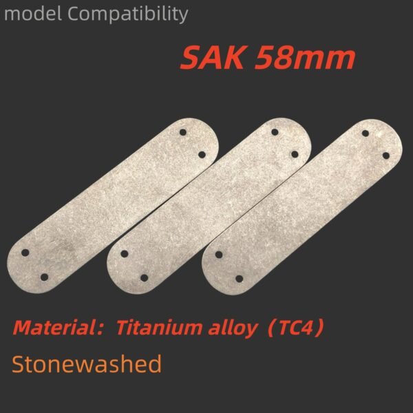 TC4 Titanium Alloy Stonewashed Liner For 58mm Victorinox SAK-NiceToolHome