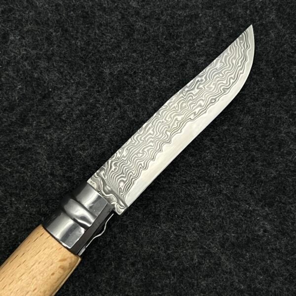 VG10 Core Damascus Steel Replaceable Blade with Handmade For Opinel No.8 #8 Folding Knife DIY Accessories