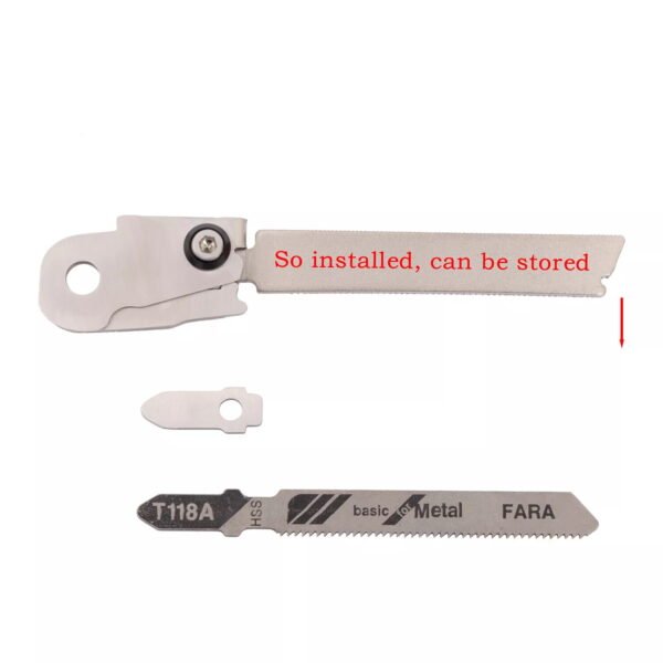 Stainless steel Saw T-Shank Holder with Thumb Grip For Leatherman MUT EOD DIY Accessories