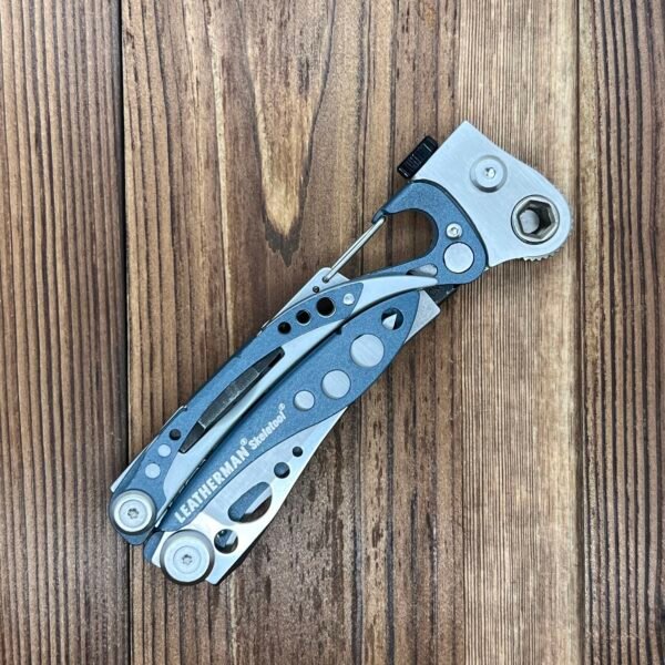 Stainless Steel Tail Extension 6.35mm Bit Driver with 36 Gear Ratchet For Leatherman Skeletool-NiceToolHome