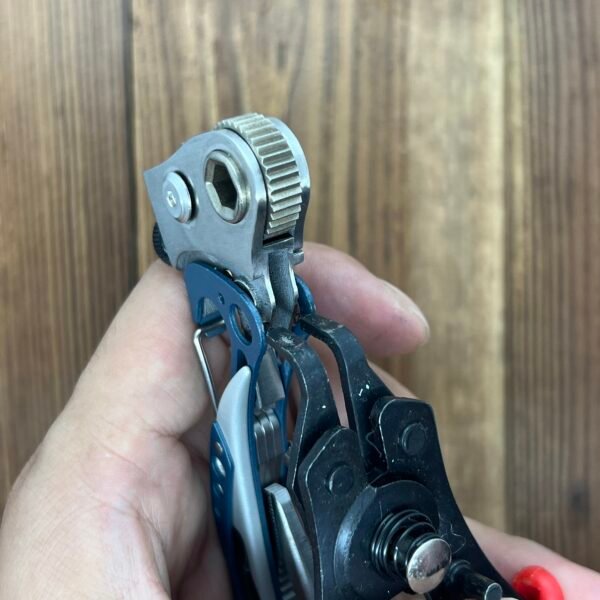 Stainless Steel Tail Extension 6.35mm Bit Driver with 36 Gear Ratchet For Leatherman Skeletool-NiceToolHome
