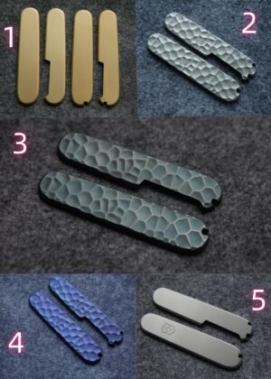 Titanium Alloy Handle Scales with Tweezers and Toothpick Slot For 91mm Victorinox SAK-NiceToolHome