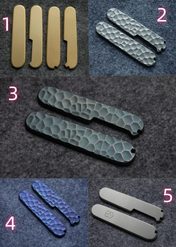 Titanium Alloy Handle Scales with Tweezers and Toothpick Slot For 91mm Victorinox SAK-NiceToolHome