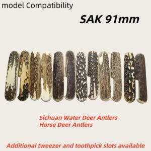 Deer Antlers Handle Scales For 91mm Victorinox SAK-NiceToolHome