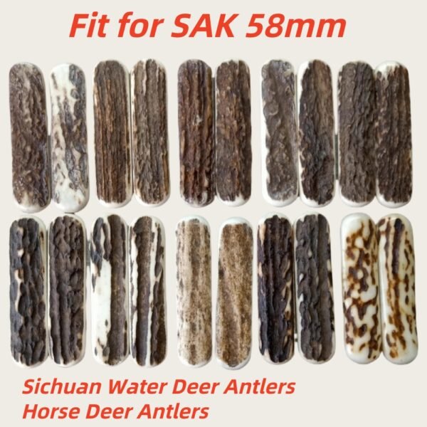 Deer Antlers Handle Scales For 58mm Victorinox SAK-NiceToolHome