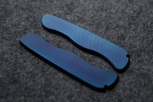 Titanium Alloy Handle Scales with Tweezers/Toothpick Slot For 111mm Victorinox SAK-NiceToolHome
