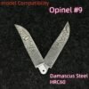 Handmade Damascus Steel Replaceable Blade For Opinel No.9(#9)-NiceToolHome